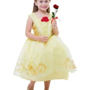 Vestido Fantasia Infantil Princesa Bela Luz e Som