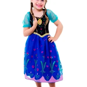 Vestido Fantasia Infantil Anna Frozen Luz e Som