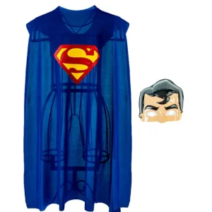 Kit Fantasia Infantil Homem Super Azul – Máscara e Capa