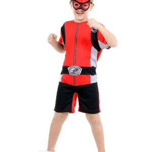 Fantasia Infantil Power Rangers Vermelho