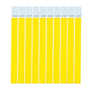 Pulseiras de Identificação para Eventos – 50 Unidades – Amarelo