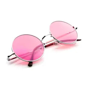 Óculos Redondo Hippie Retrô – Rosa
