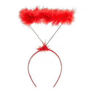 Tiara de Anjo com Auréola – Vermelha