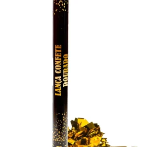 Lança Confete Metalizado – 60cm – Dourado