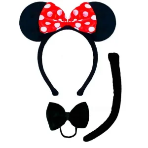 Kit Fantasia Infantil Ratinha Peluciada – 3 Peças
