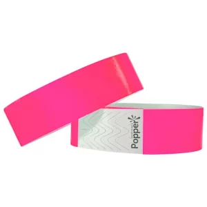 Pulseiras de Identificação Sintética para Eventos – 50 unidades – Pink Flúor