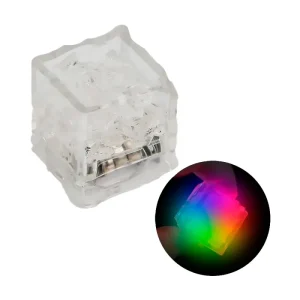 Cubo de Gelo Artificial com Pisca Colorido