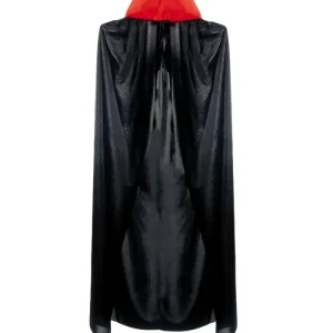 Capa Halloween Adulto Vampiro Gola Vermelha