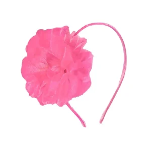 Tiara Flor Tecido – Pink