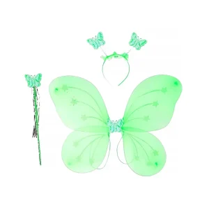 Kit Fantasia Infantil Asa Borboleta – Verde
