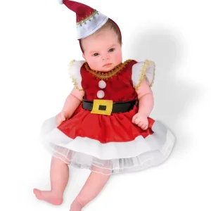 Vestido Fantasia Bebê Mamãe Noel