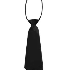 Gravata Social Slim Cetim Infantil – Preta