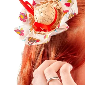 Acessório Junino para Cabelo com Mini Chapéu