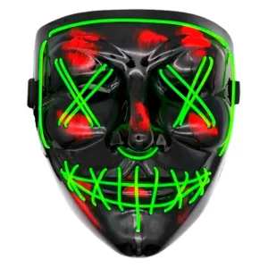 Máscara Plástica The Purge com Led – Verde
