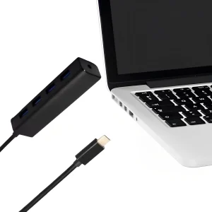 Hub com 4 portas USB OTG tipo C