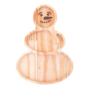 PETISQUEIRA BONECO DE NEVE EM MADEIRA PINUS Wolff Craft