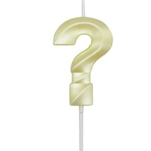 VELA MINI DESIGN AMARELA CANDY COLOR INTERROGACAO