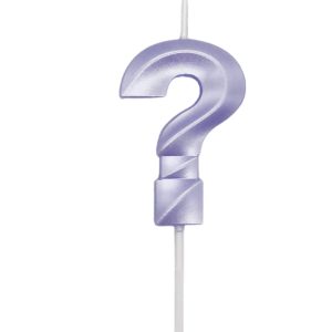 VELA MINI DESIGN LILAS CANDY COLOR INTERROGACAO
