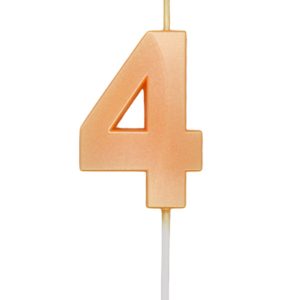 VELA MINI DESIGN LARANJA CANDY COLOR NUMERO – 4