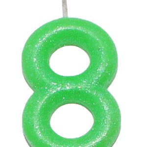 VELA VERDE NEON NUMERO 8