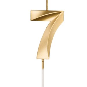 VELA DESIGN DOURADA NUMERO 7