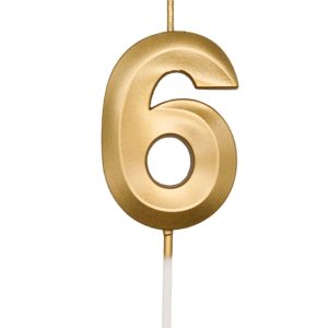 VELA DESIGN DOURADA NUMERO 6