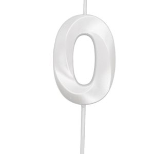VELA DESIGN BRANCO PEROLIZADA NUMERO 0