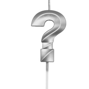 VELA DESIGN PRATA INTERROGACAO