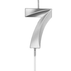 VELA DESIGN PRATA NUMERO 7