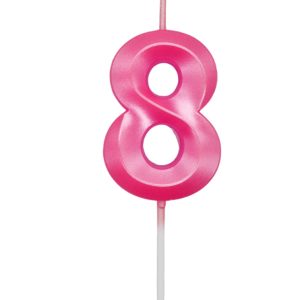 VELA DESIGN ROSA CANDY NUMERO 8