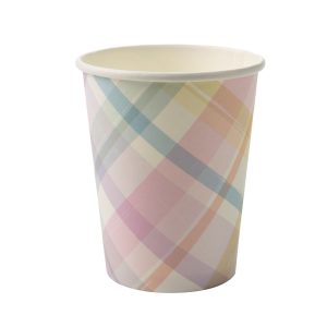 COPO PAPEL XADREZ CANDY COLORIDO C/10 UNIDADES 270ML