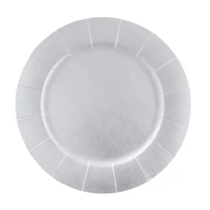 SOUSPLAT DE PAPEL 33CM PRATEADO UNIDADE