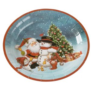 PRATO PAPEL PAPAI NOEL C/10 UNIDADES