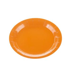 PRATO PAPEL LISO LARANJA C/10 UNIDADES