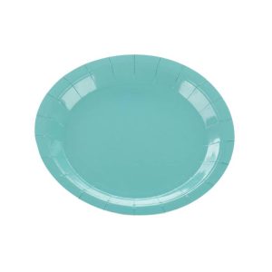 PRATO PAPEL LISO AZUL PISCINA C/10 UNIDADES