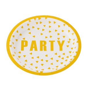 PRATO PAPEL PARTY DOURADO C/10 UNIDADES