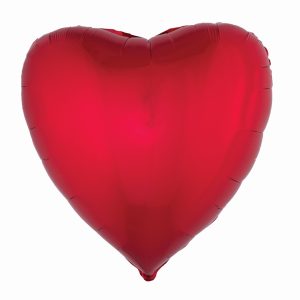 BALAO METALIZADO CORACAO VERMELHO 30 POLEGADAS