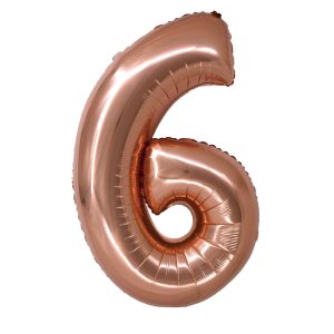 BALAO METALIZADO 34 POLEGADAS ROSE GOLD NUMERO 6