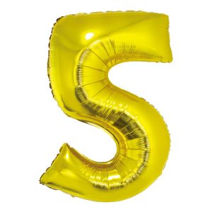 BALAO METALIZADO 34 POLEGADAS DOURADO NUMERO 5