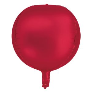 BALAO CROMADO REDONDO 4D VERMELHO 20 POLEGADAS