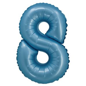 BALAO CROMADO C/ CANUDO 16 POLEGADAS AZUL NUMERO 8