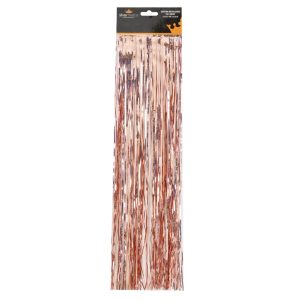 CORTINA METALIZADA C/ GLITTER ROSE GOLD 25X50 CM
