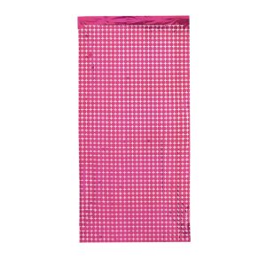 CORTINA QUADRICULADA METALIZADA ROSA BEBE 100 X 200CM