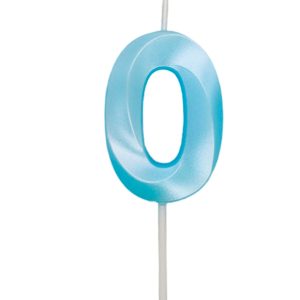 VELA DESIGN AZUL CANDY NUMERO  0