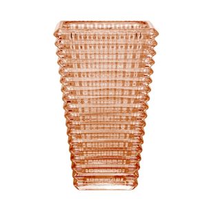 VASO DE CRISTAL DE CHUMBO MAYA AMBAR 13,5CM X 10CM X 22,5CM