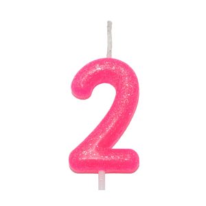 VELA ROSA NEON NUMERO 2