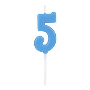 VELA PICK AZUL NUMERO 5