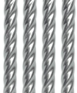 VELA ESPIRAL PRATEADA C/8 UNIDADES
