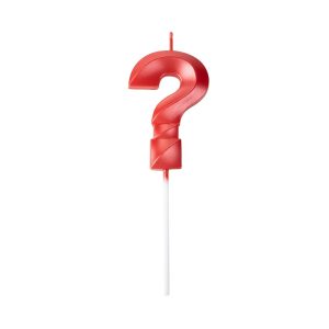 VELA DESIGN VERMELHA PEROLIZADA INTERROGACAO