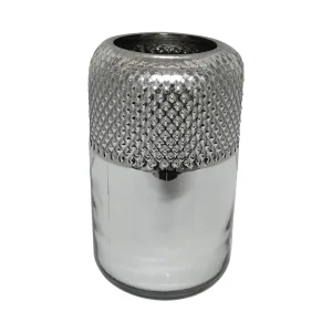 VASO DE VIDRO PRATA
